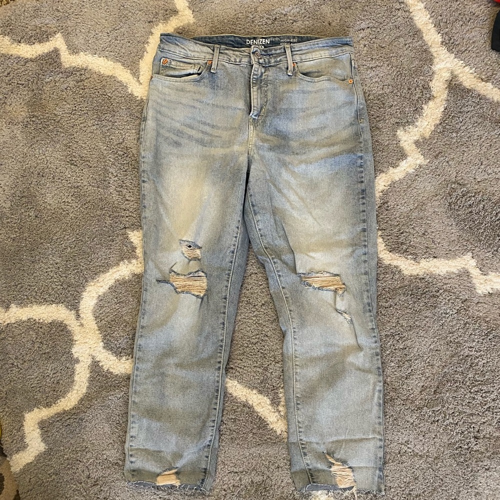 Levi’s Denizen high rise ankle slim Jean sz 10